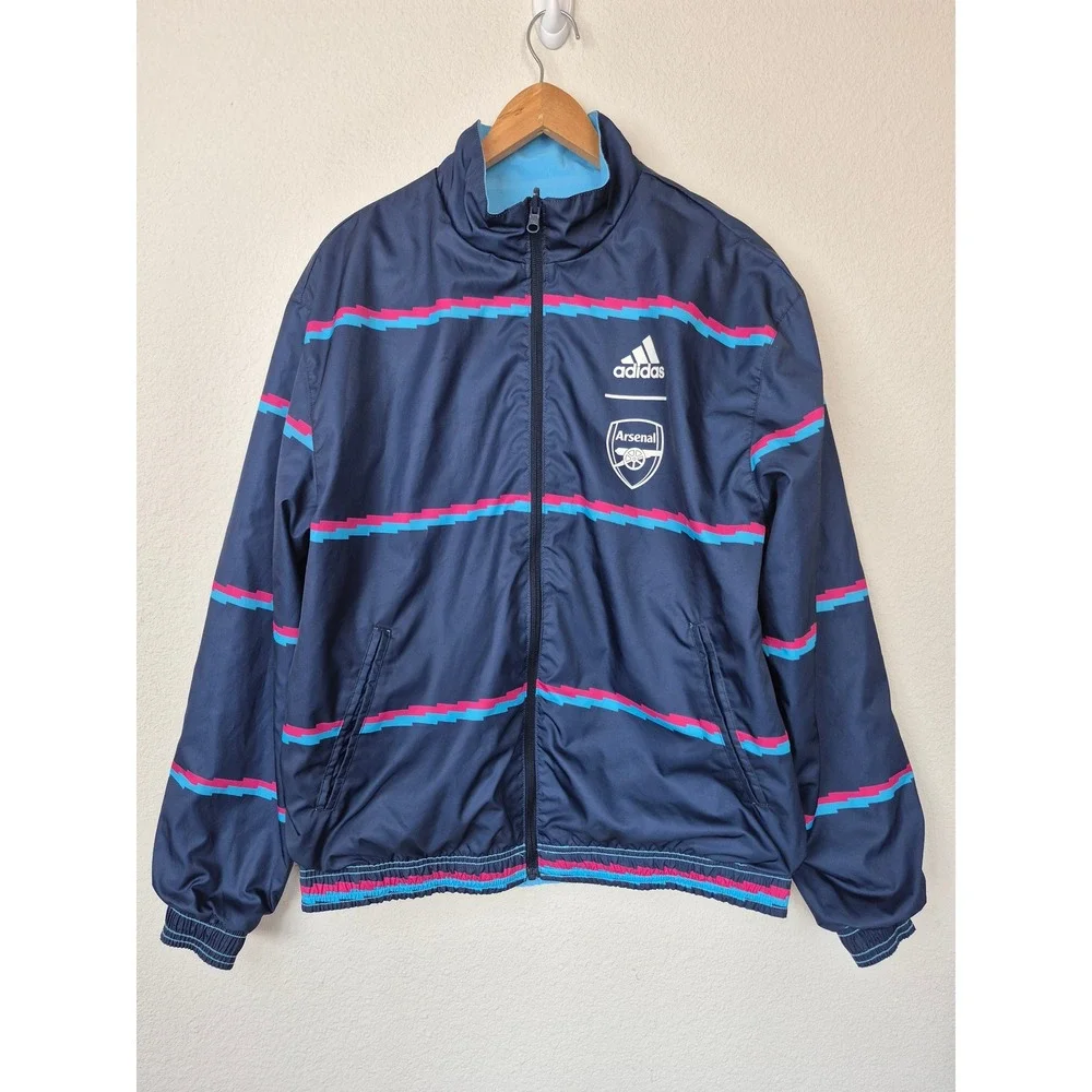 Adidas Arsenal FC Reversible Anthem Jacket Navy Blue  Men's Size Medium